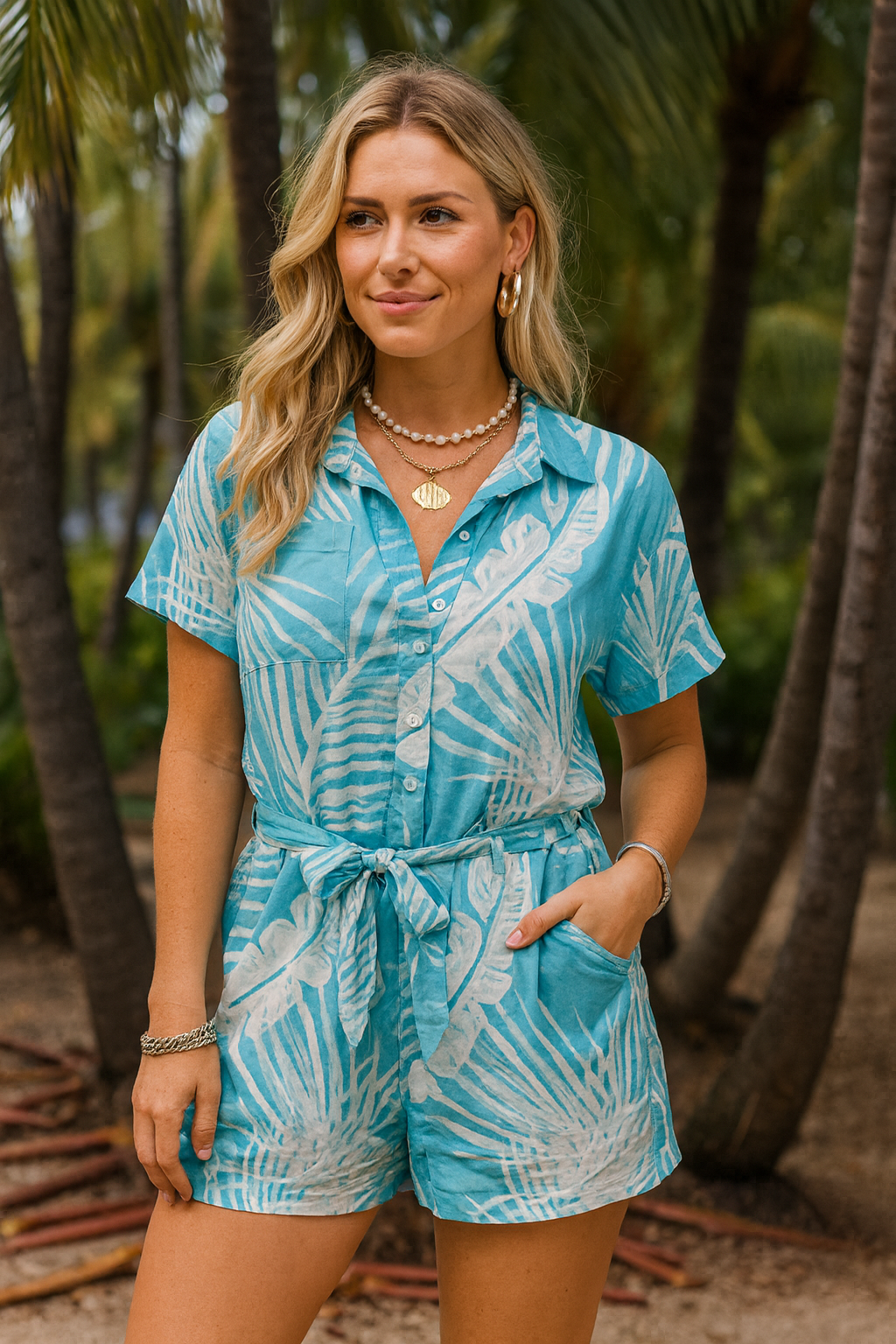 Bahama Blue Romper