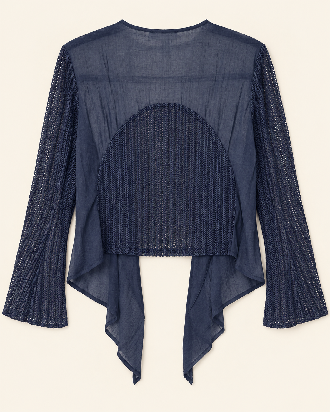 Navy Wrap Top