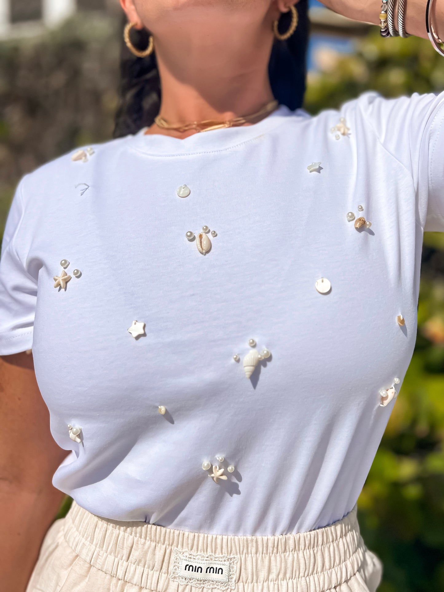 Seashell Embellished Tee