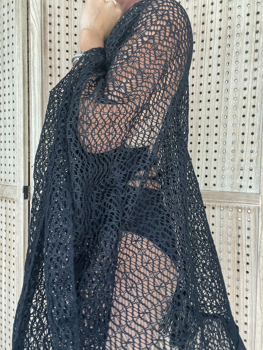 Black Knit Coverup