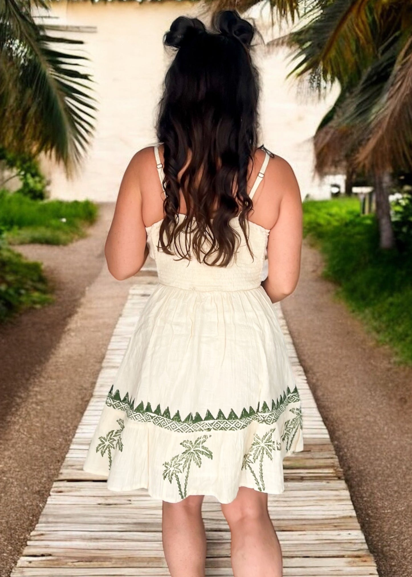 Green Short Gauze Dress