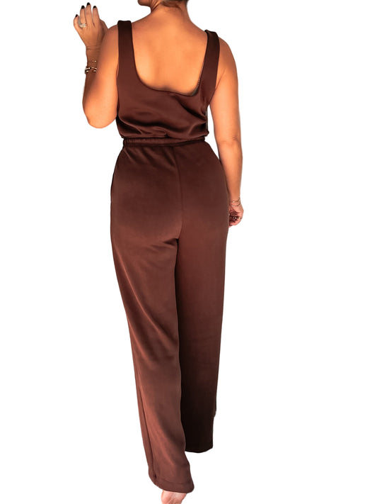 Comfy Chocolate Jumpsuit