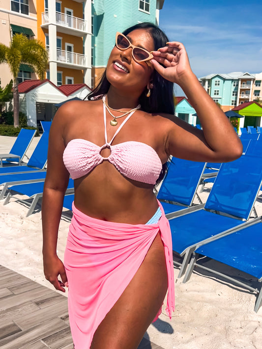 Crinkle Pink Bandeau