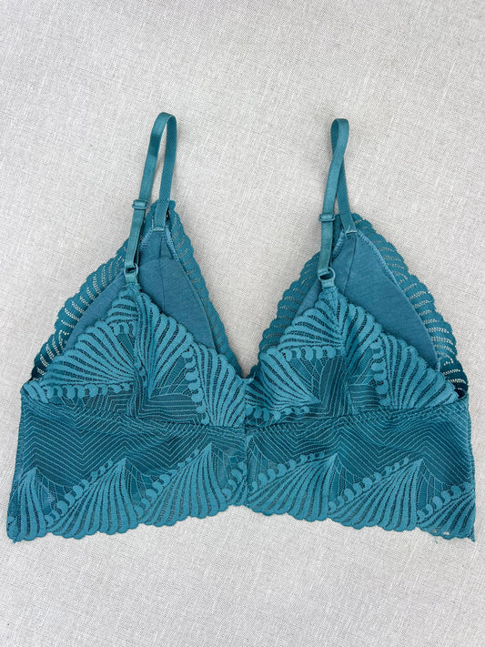 Teal Scallop Bralette