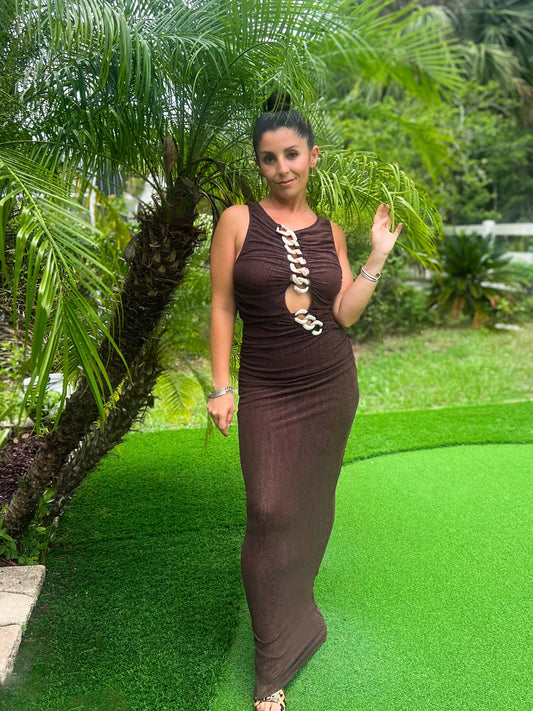 Chocolate Mousse Sheer Dress