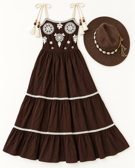 Saint-Michel Brown Dress
