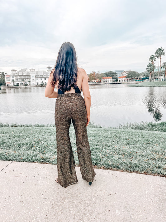 Look At Me Now Shimmer Pants Gold