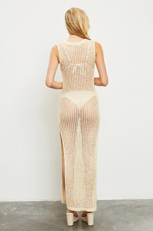 Open Knit Maxi Coverup