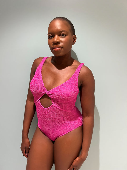 Krinkle Fuschia One-Piece