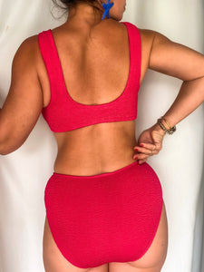 Red Crinkle Bottoms