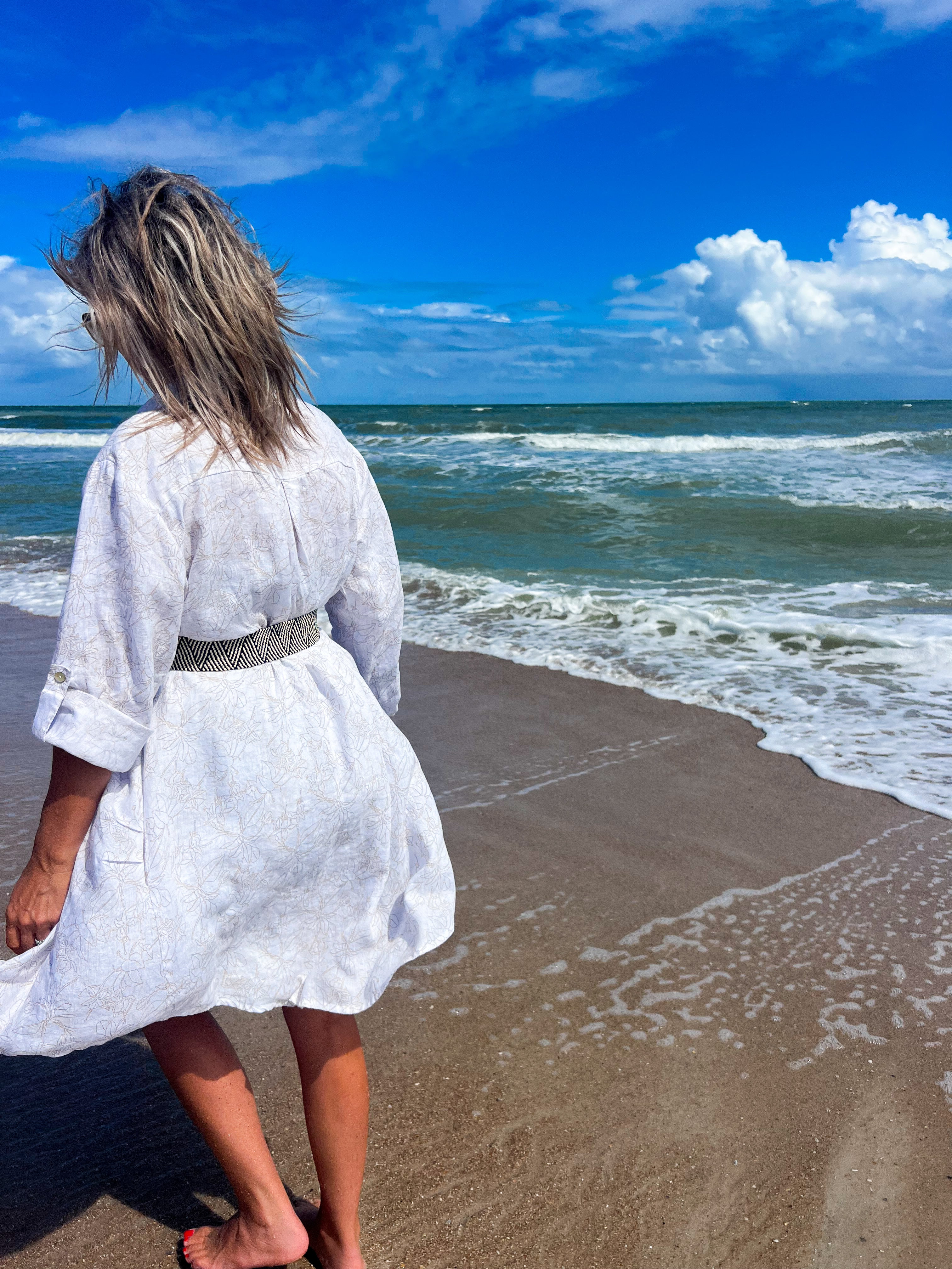 Seaside Linen Shirt Dress