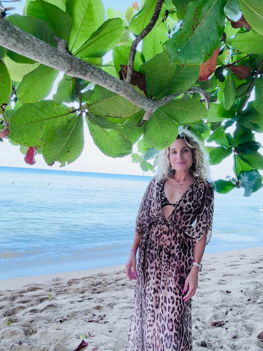 Sheer Cheetah Coverup