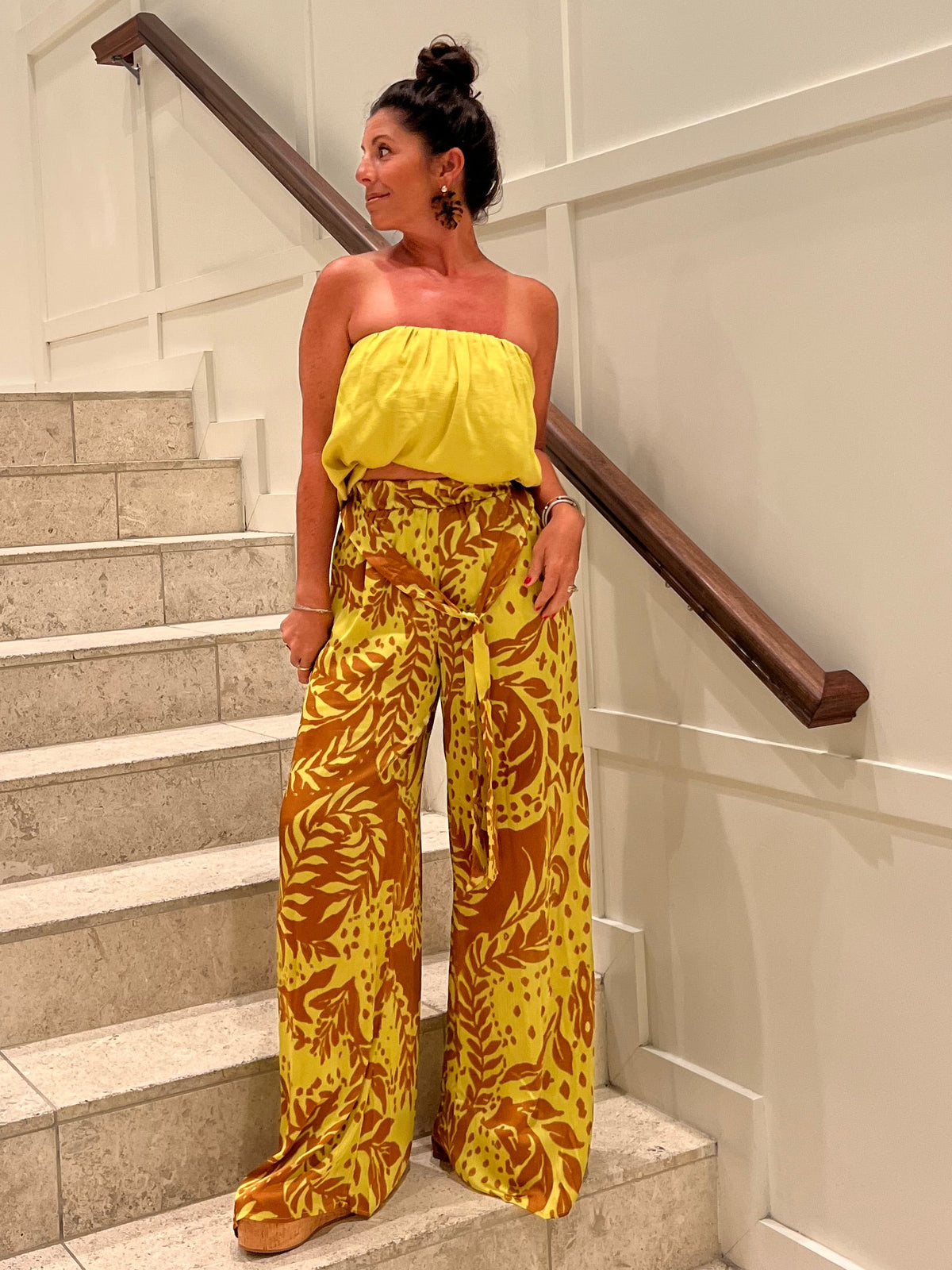 Toasted Lime Sheer Pants