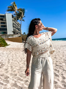 Open-knit Seashell Top