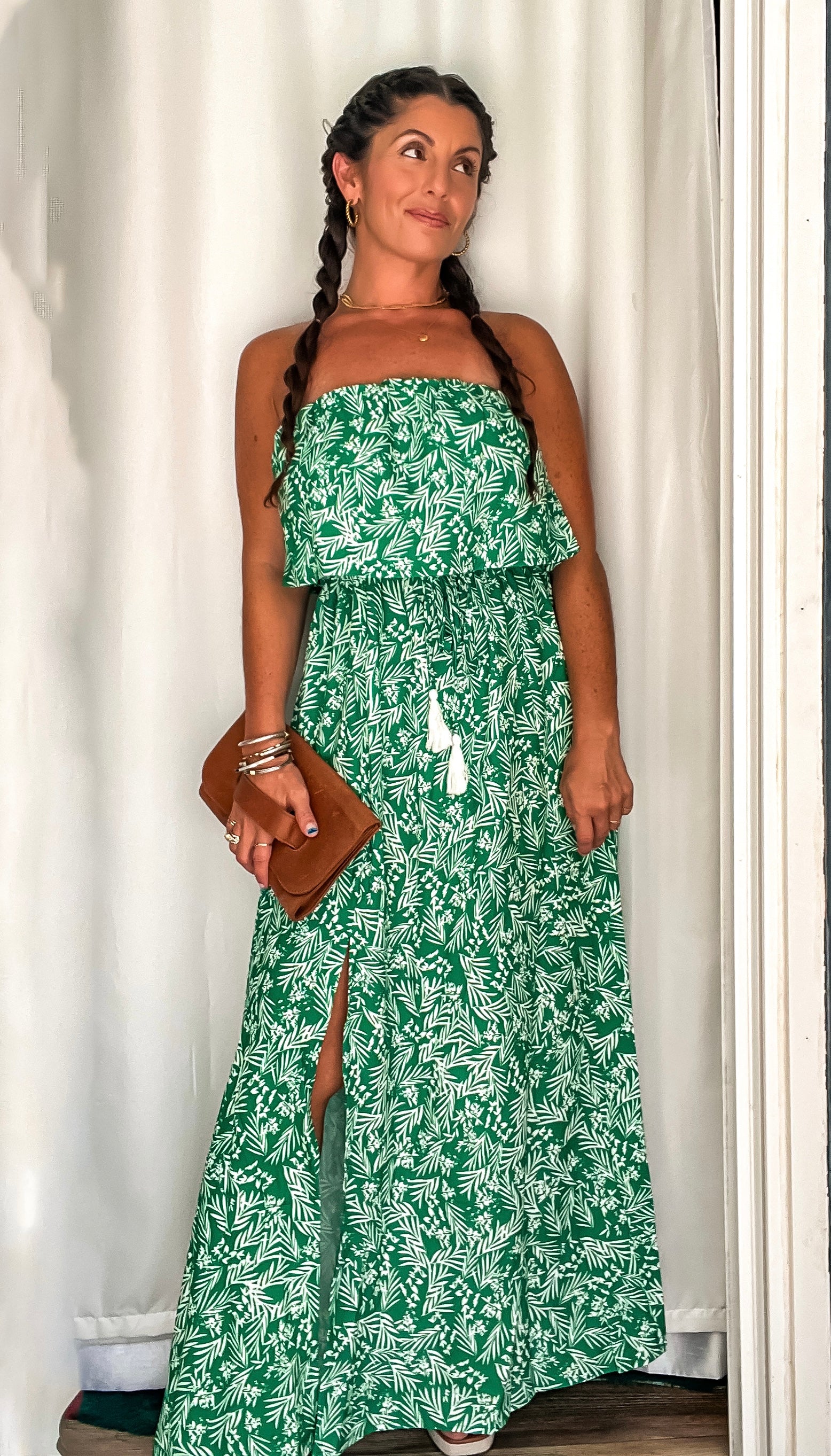 Green Floral Maxi Dress