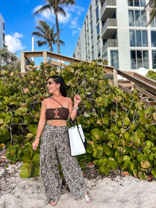 Cheetah Slit Beach Pants