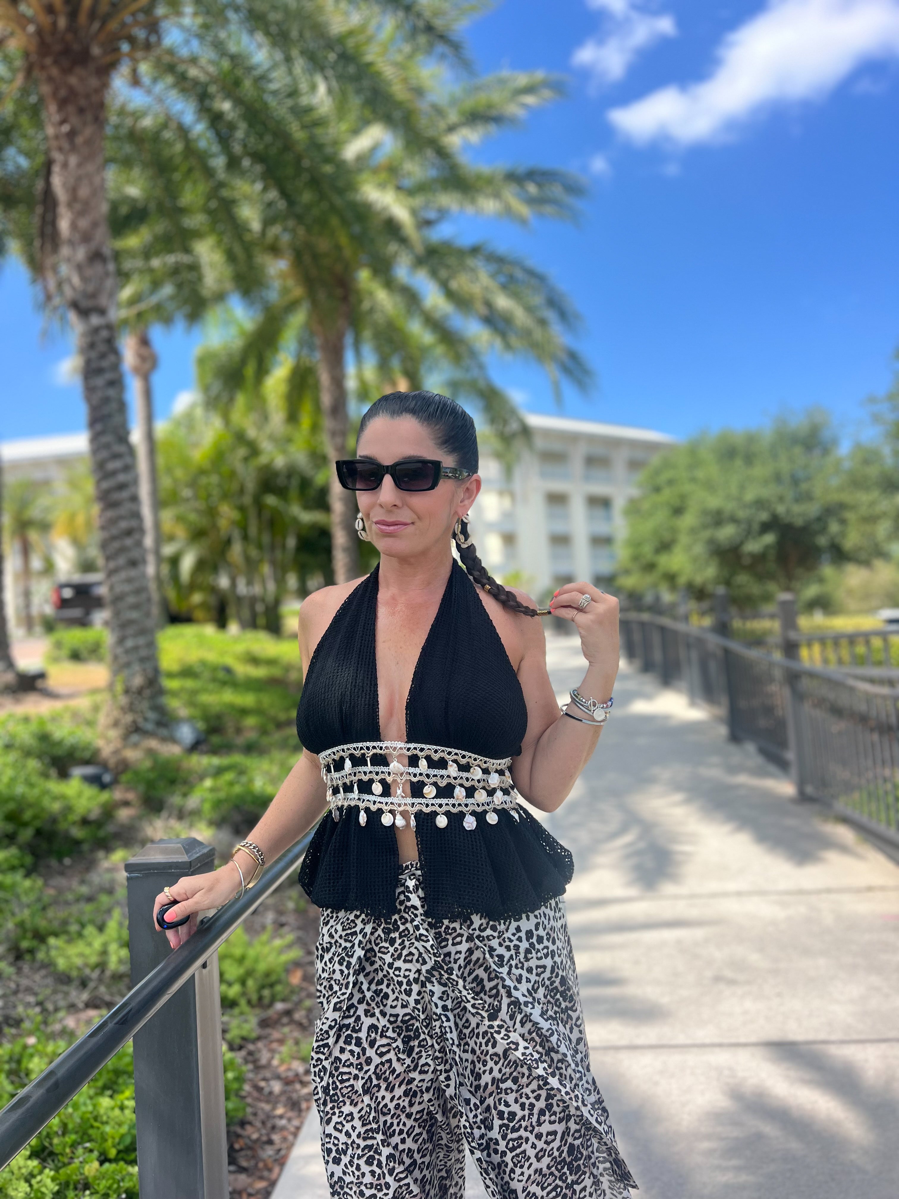 Netted Shell Halter