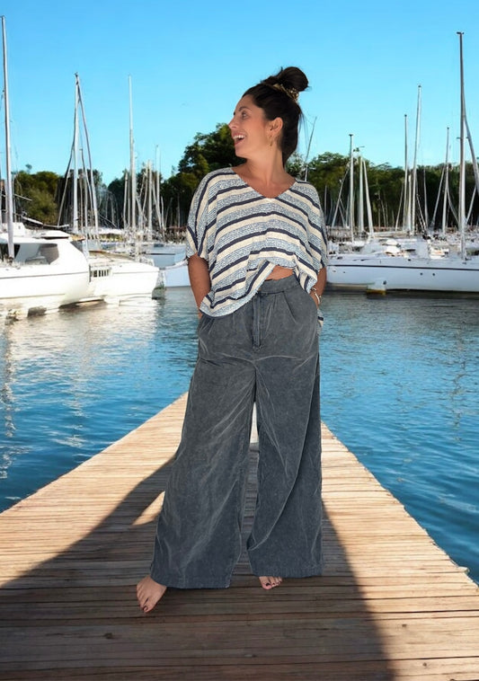 Lightweight Cord Wide Leg