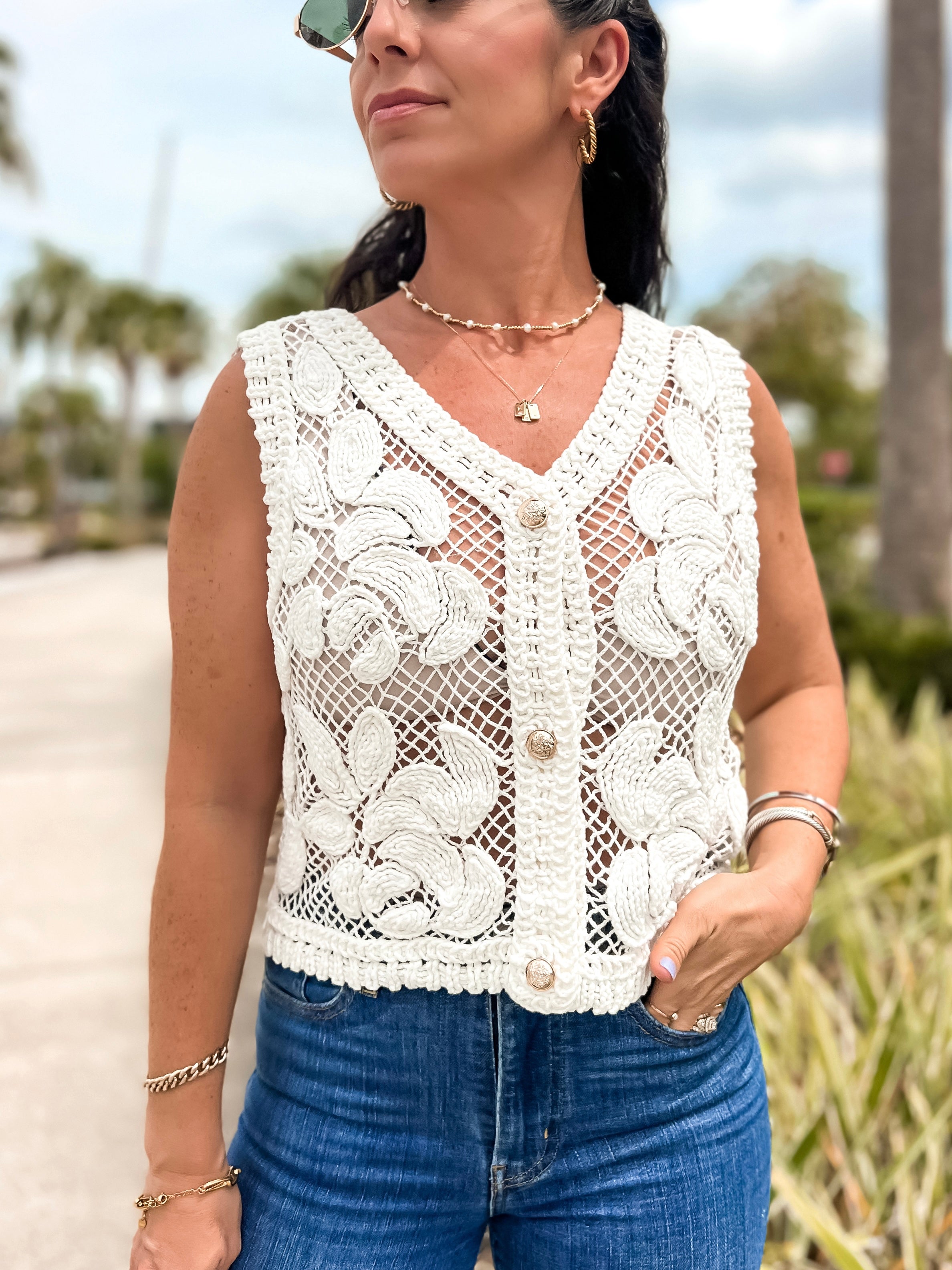 Florence Crochet Vest