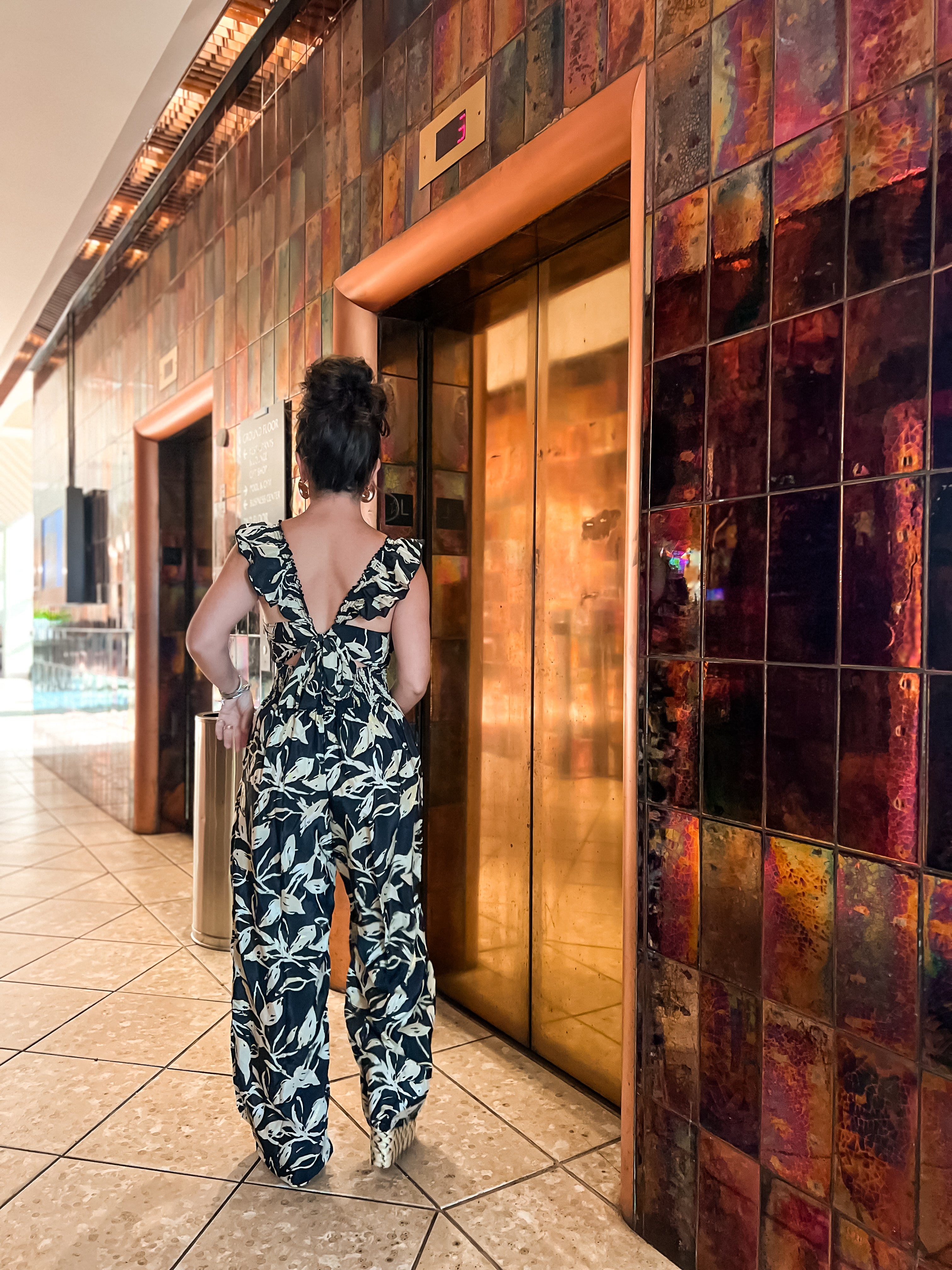Black Printed Jumpsuit