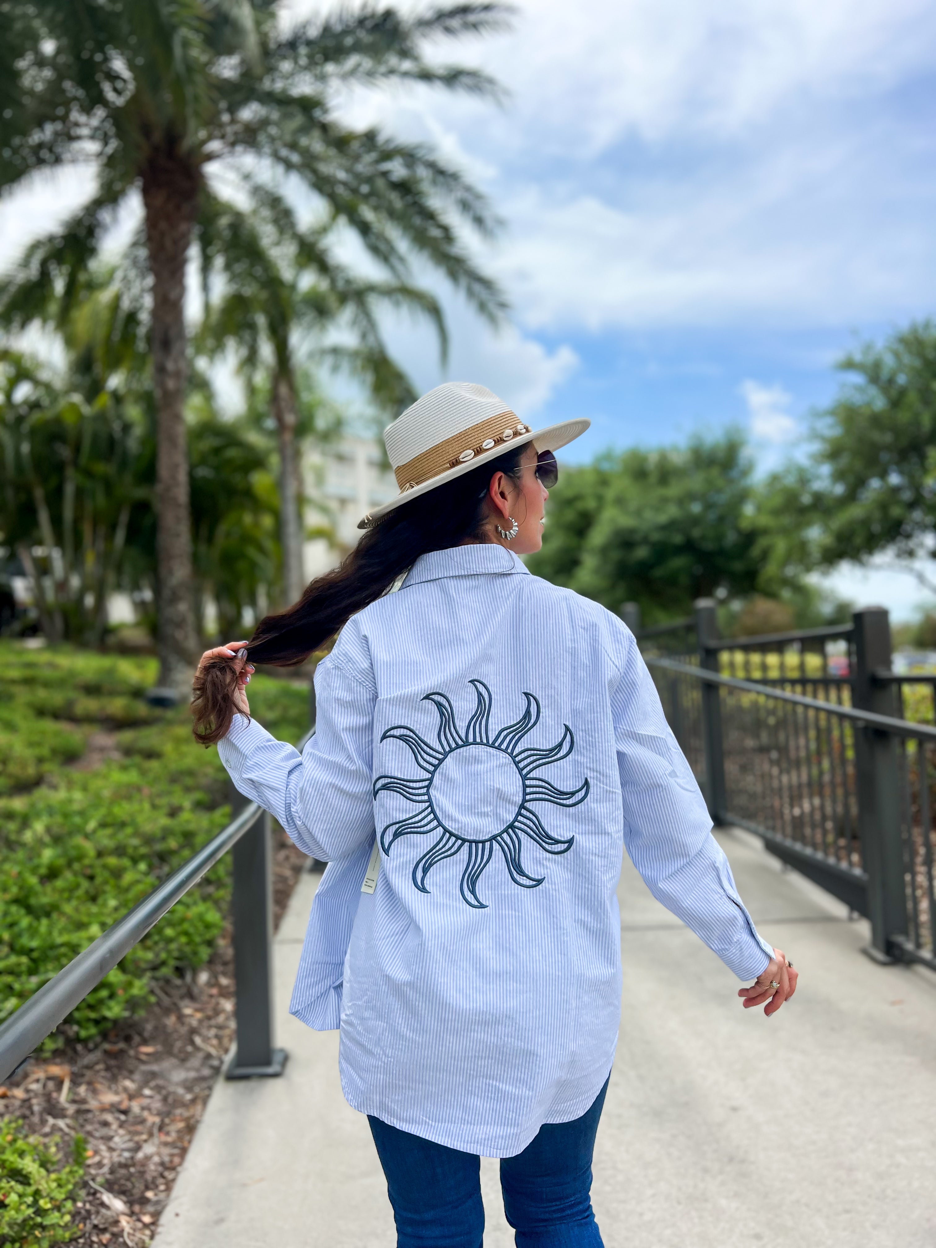 Sun at Sea Striped Shirt