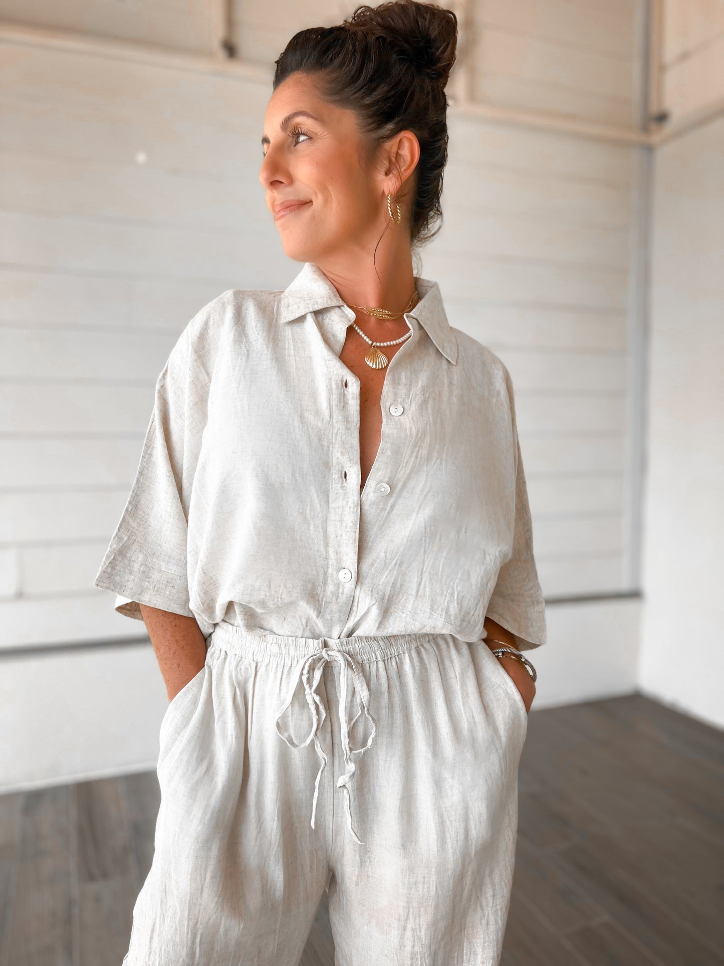 Linen Woven Top
