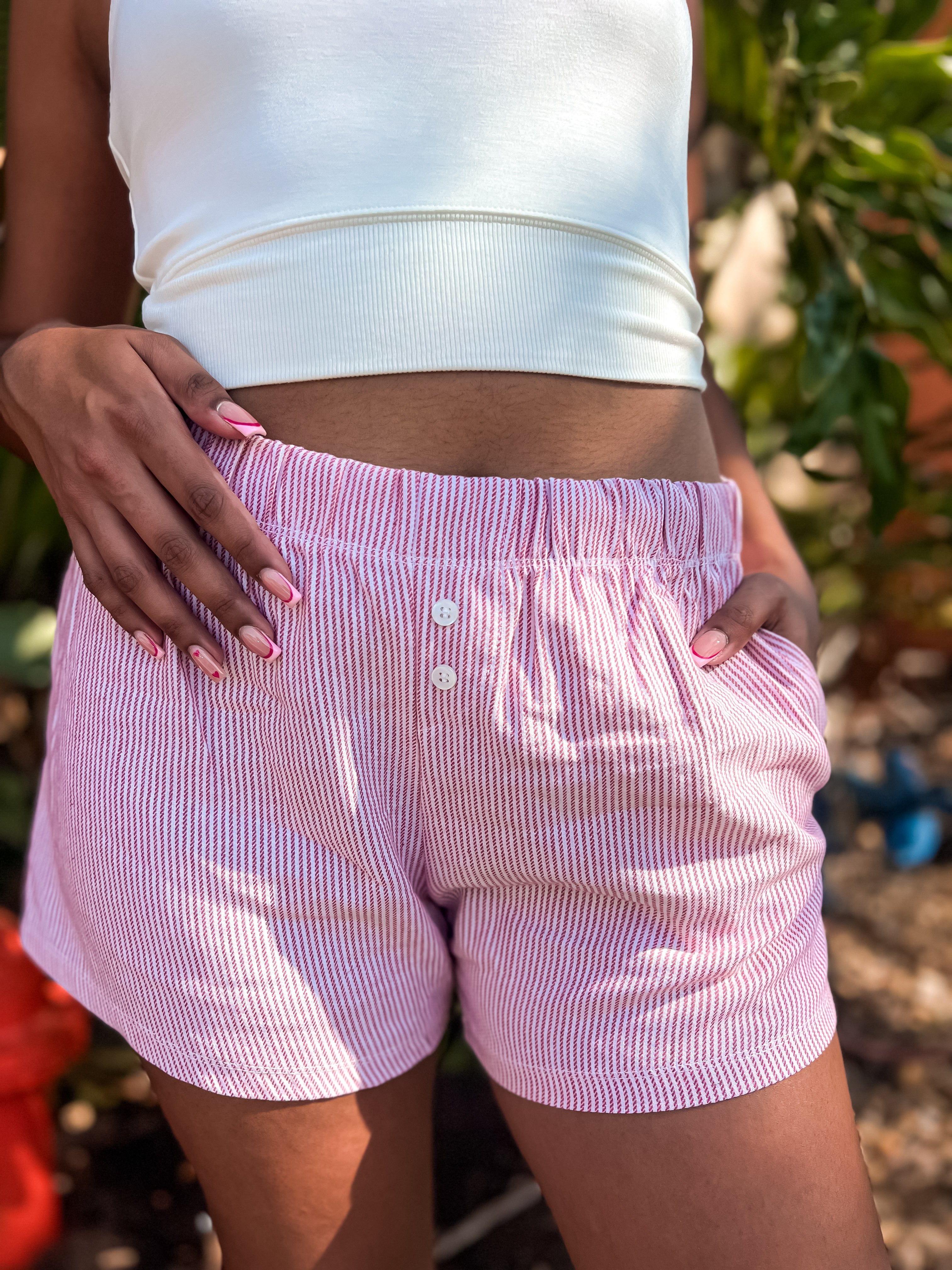 Strawberry Stripe Shorts