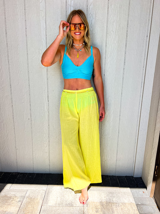 Sheer Neon Beach Pants