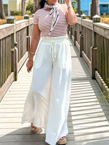 Camel Striped Top