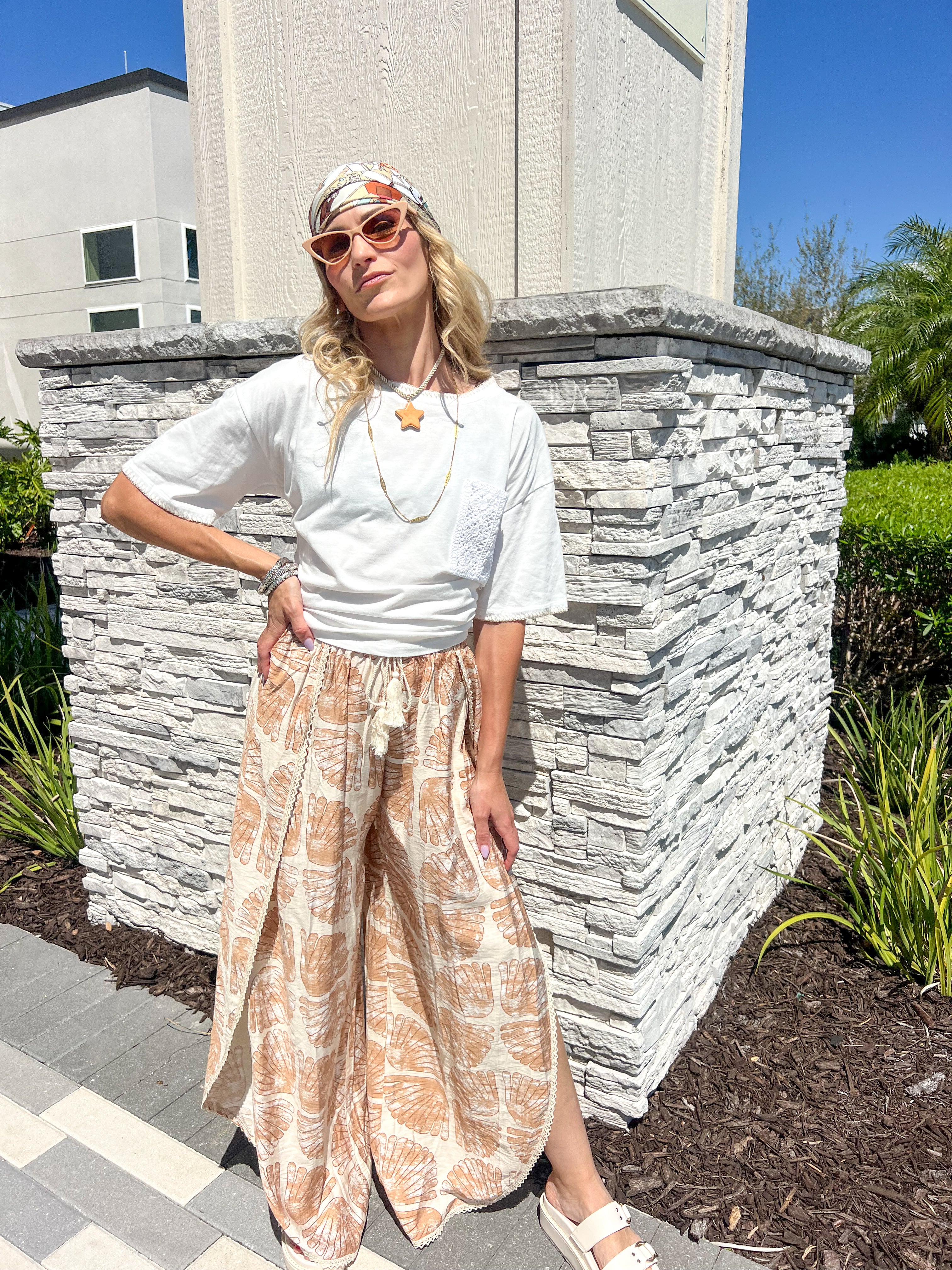 Boho White Tee