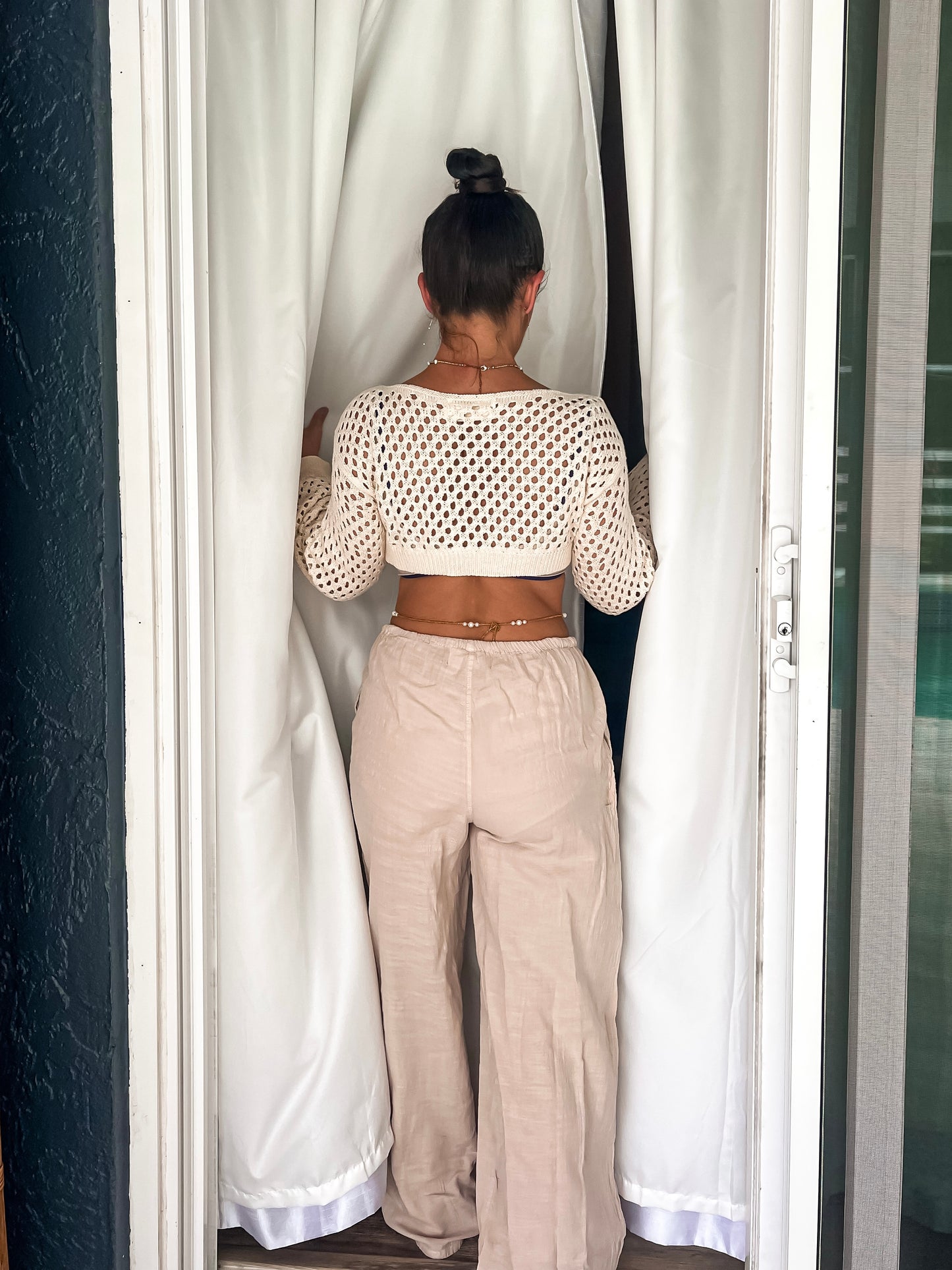 Khaki Shelling Ankle Pants