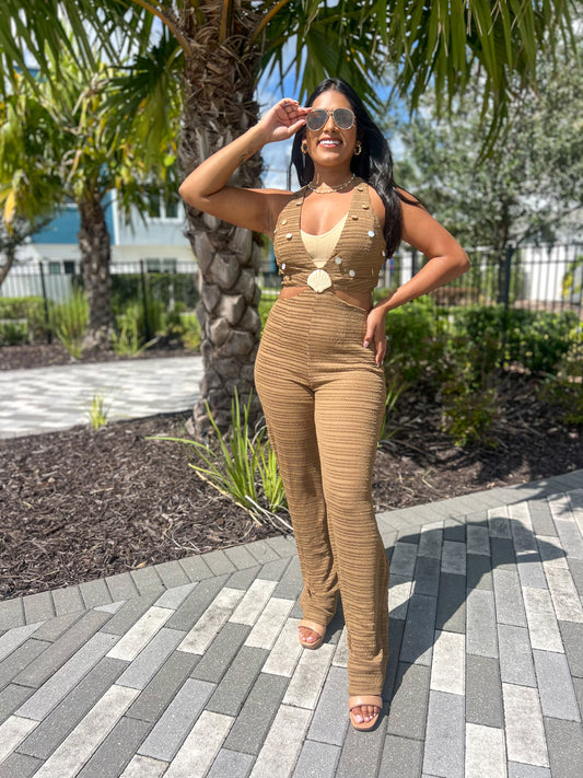 Seashell Knit Jumpsuit