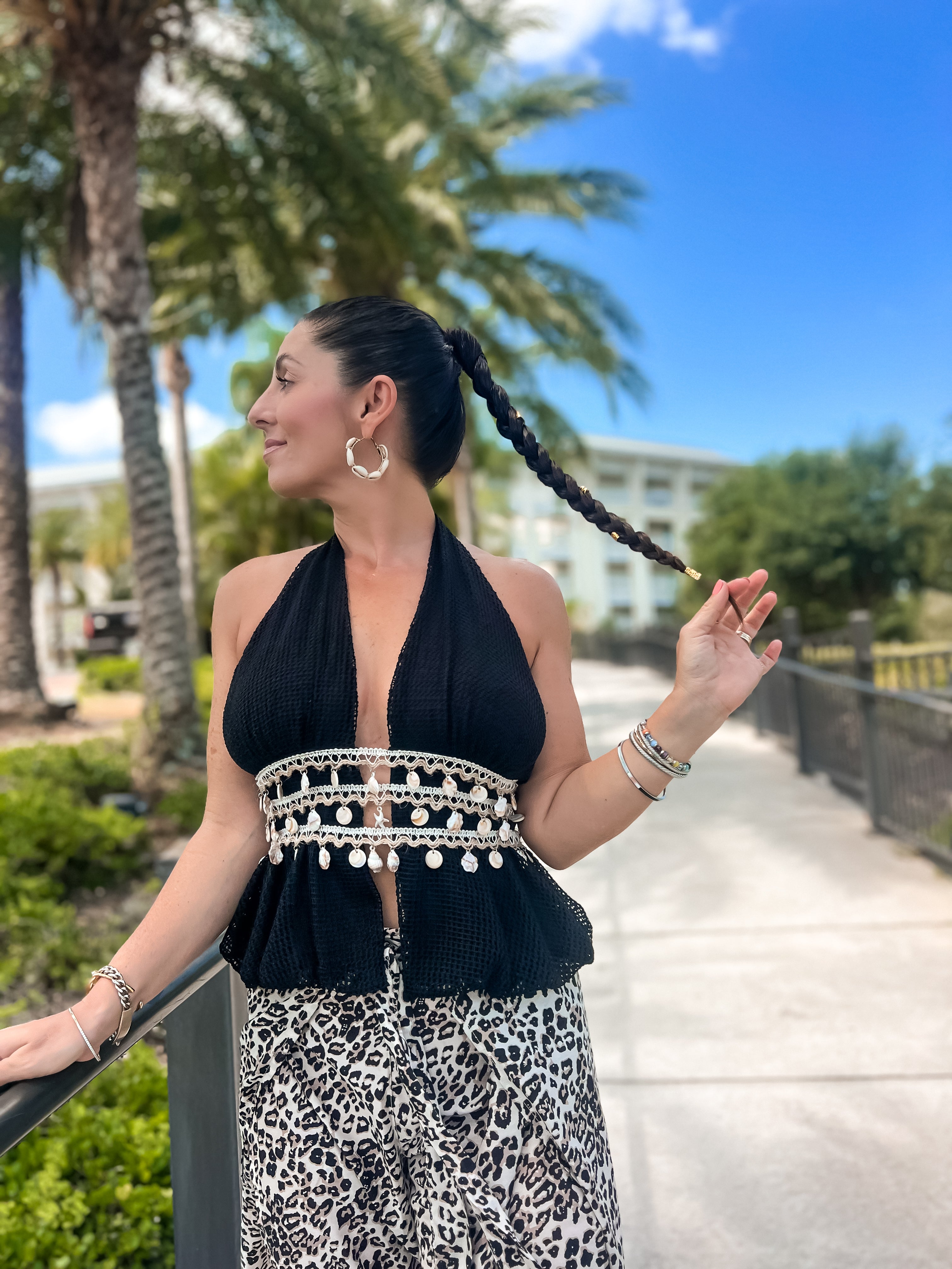 Netted Shell Halter