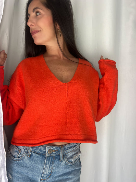 Tomato Red Crop Sweatee