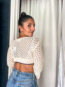Open Weave Mega Crop