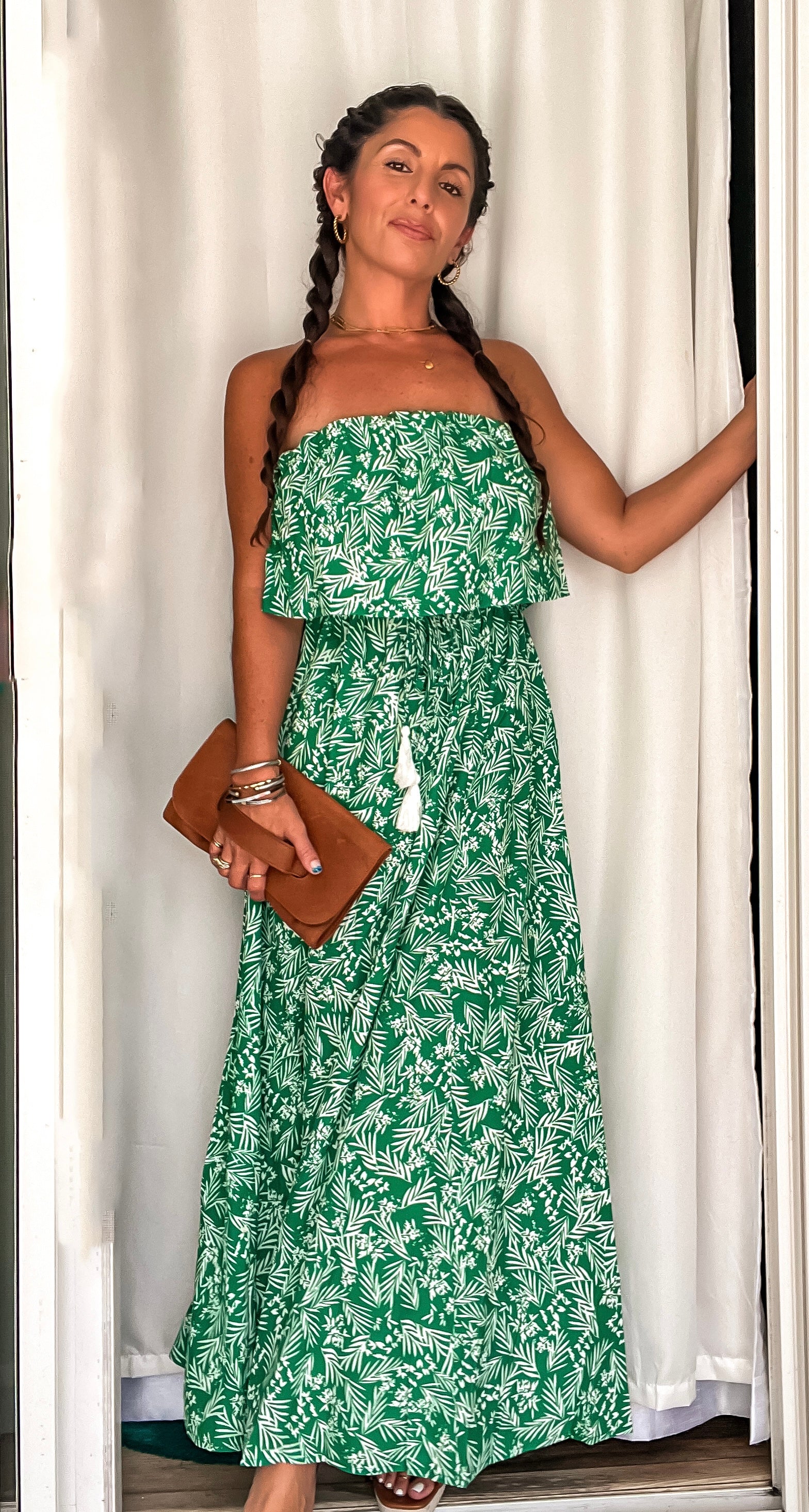 Green Floral Maxi Dress