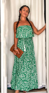 Green Floral Maxi Dress