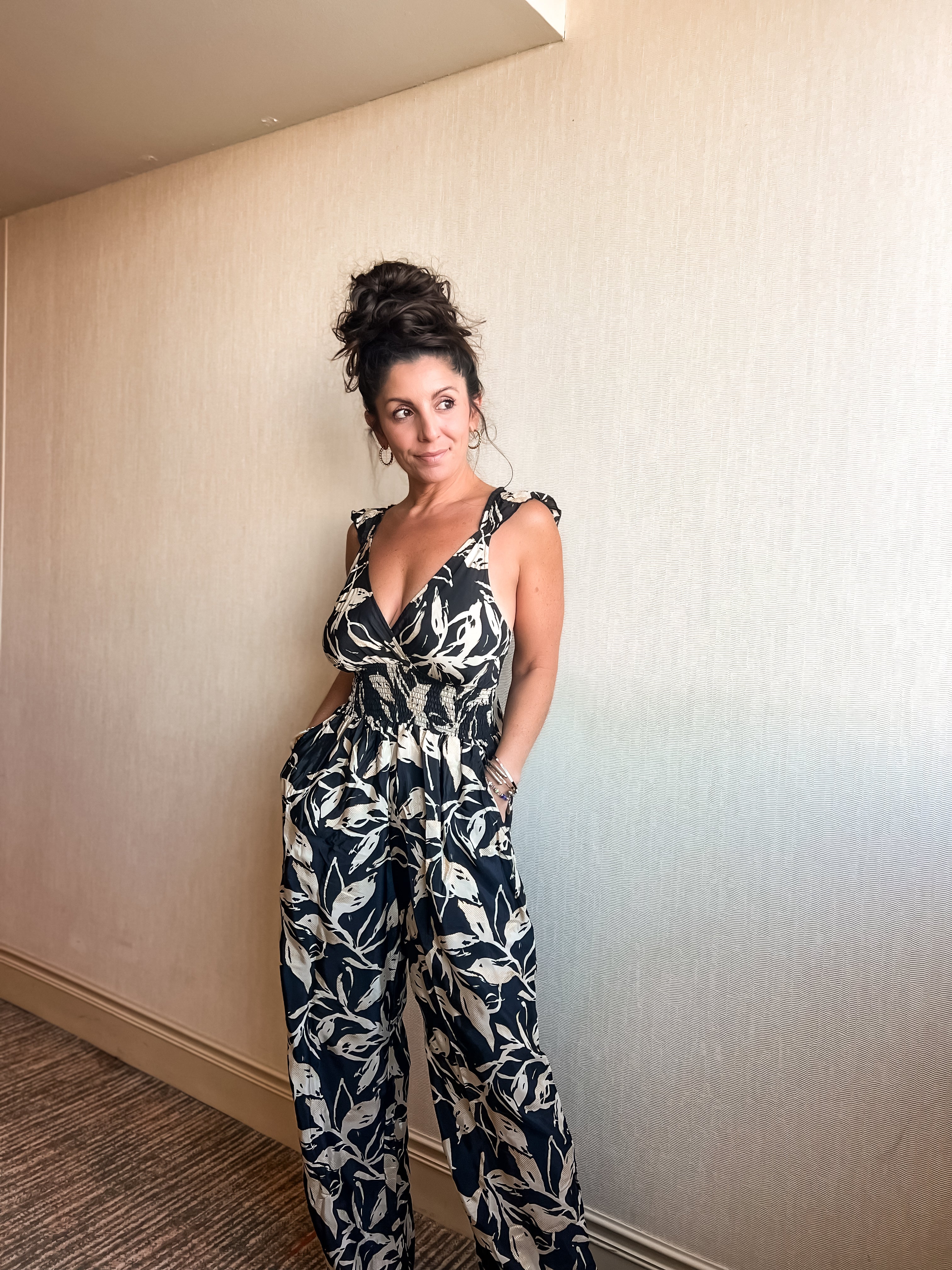 Black Printed Jumpsuit