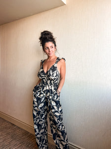 Black Printed Jumpsuit