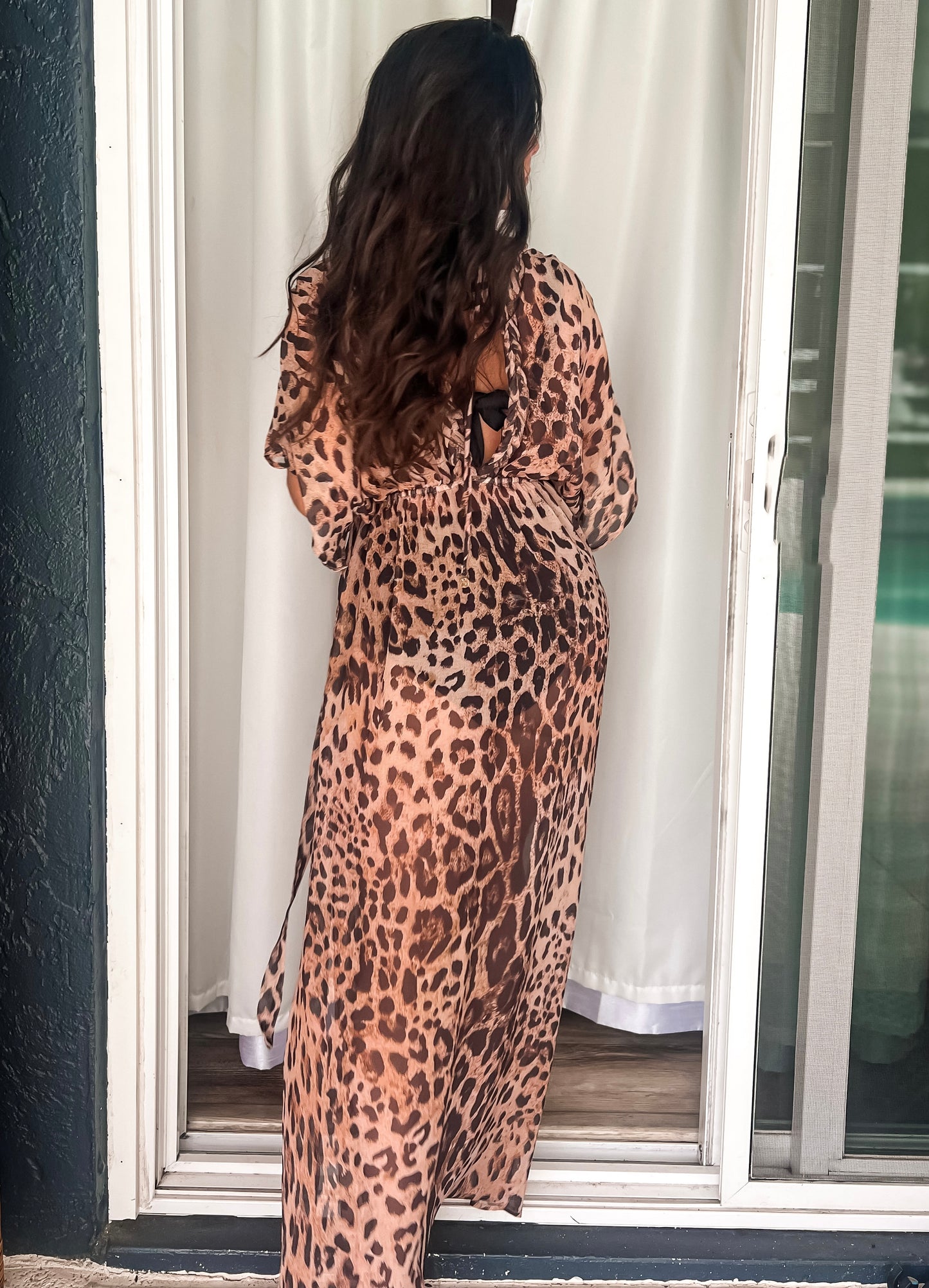 Sheer Cheetah Coverup