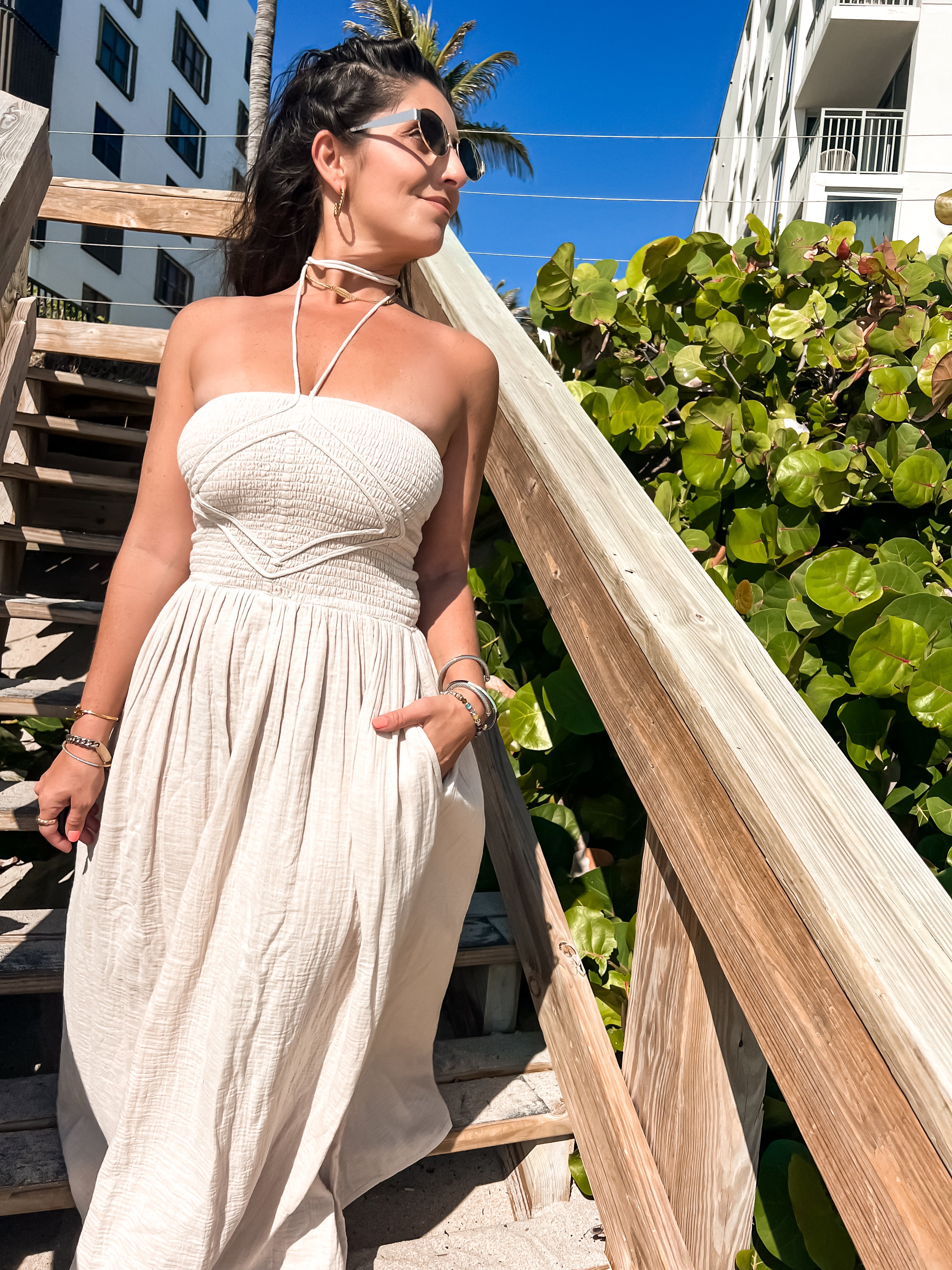 Coastal Gauze Maxi Dress