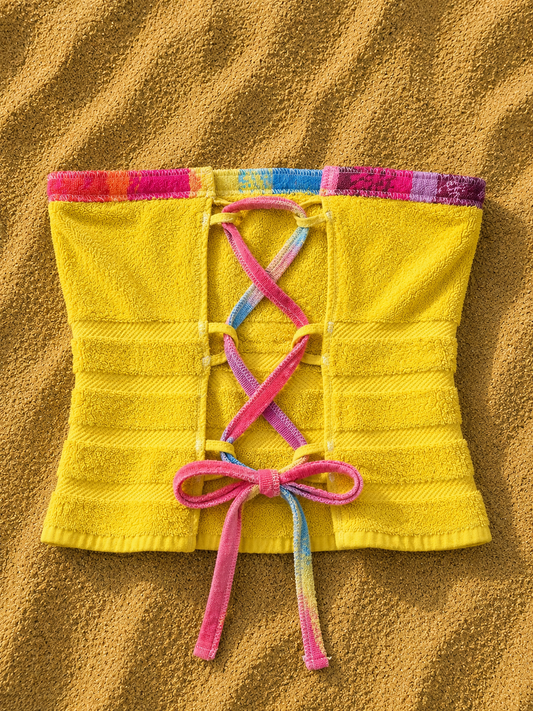 Beach Bum Lace Up Top
