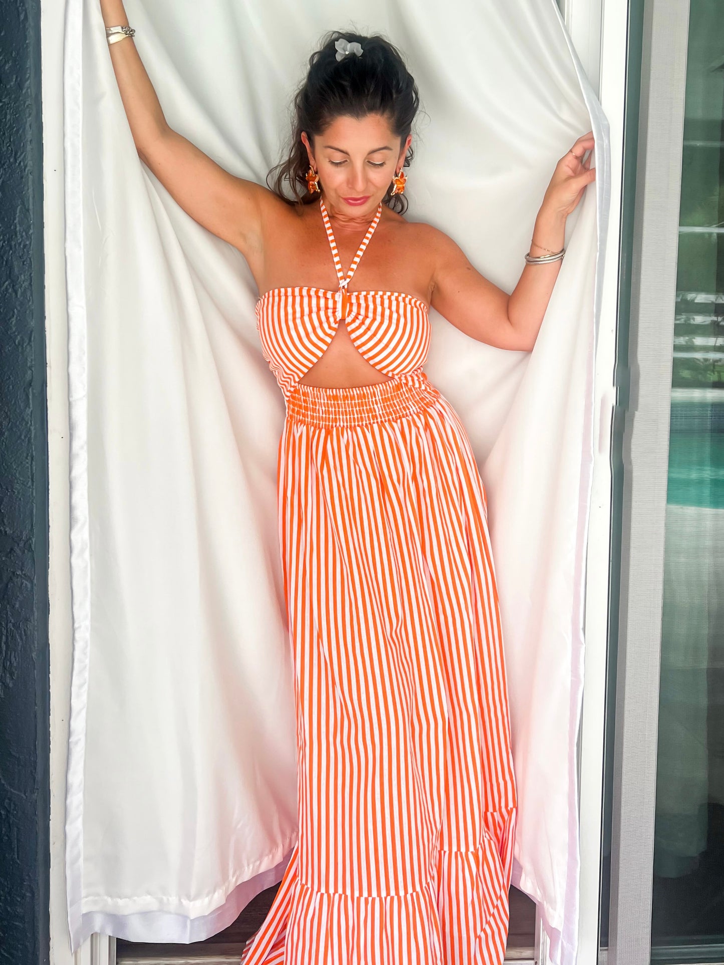 Cabana Stripe Orange Maxi