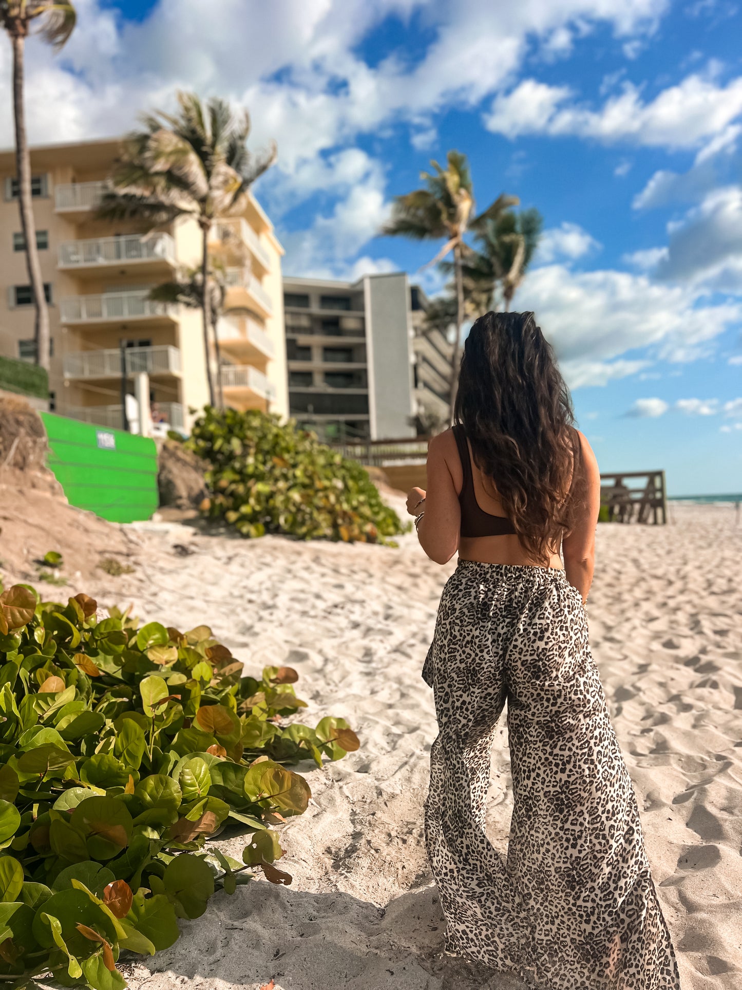 Cheetah Slit Beach Pants