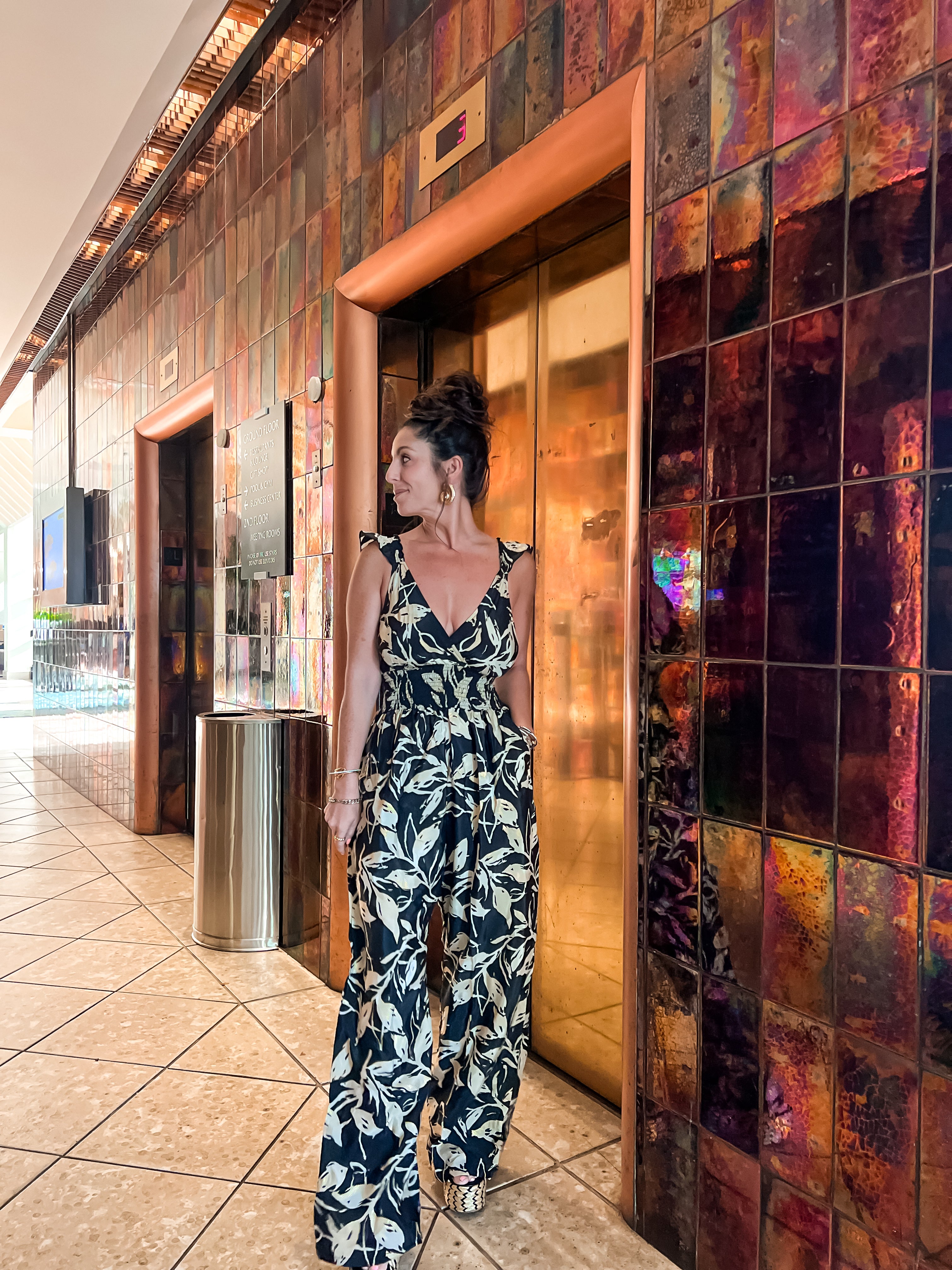 Black Printed Jumpsuit