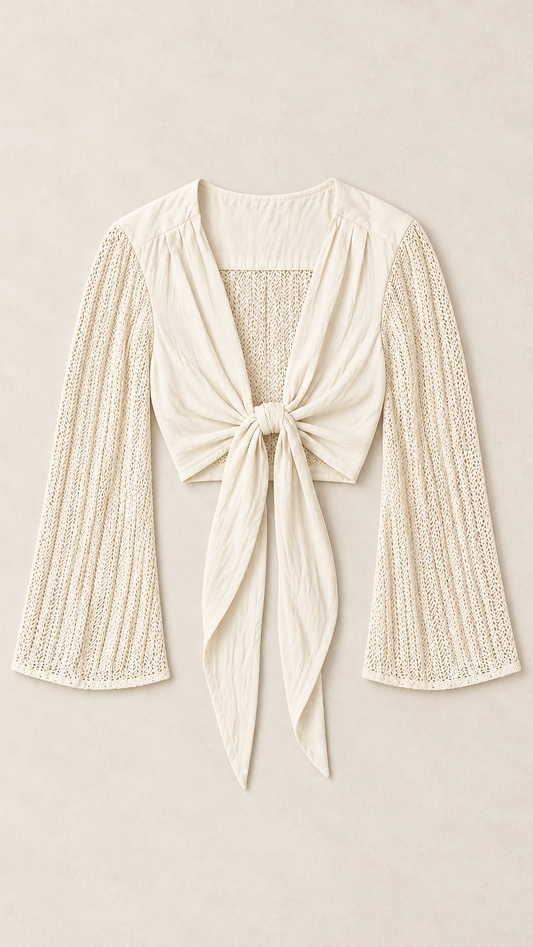 Ivory Wrap Top