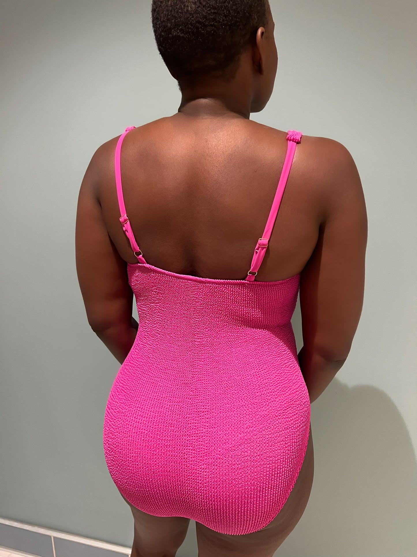 Krinkle Fuschia One-Piece