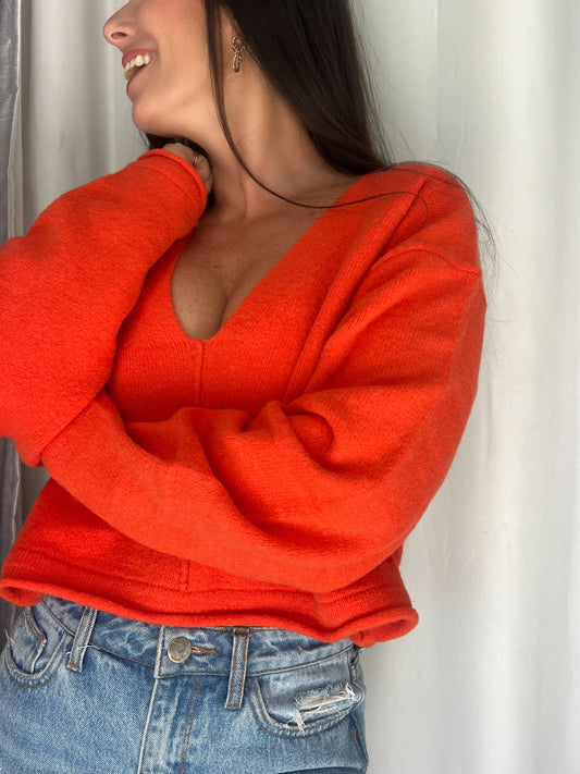 Tomato Red Crop Sweatee