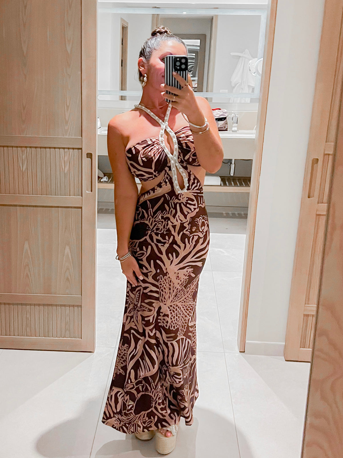 Tropez Maxi Dress Brown