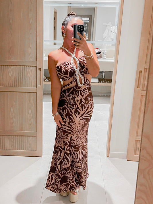 Tropez Maxi Dress Brown